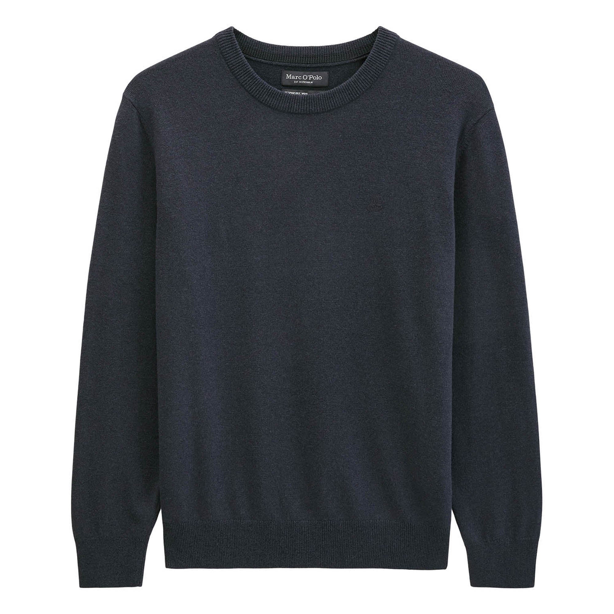 Marc O'Polo Herren Strickpullover - Knit Pullover, Rundhals, Baumwoll-Schurwoll-Mix, Regular Fit