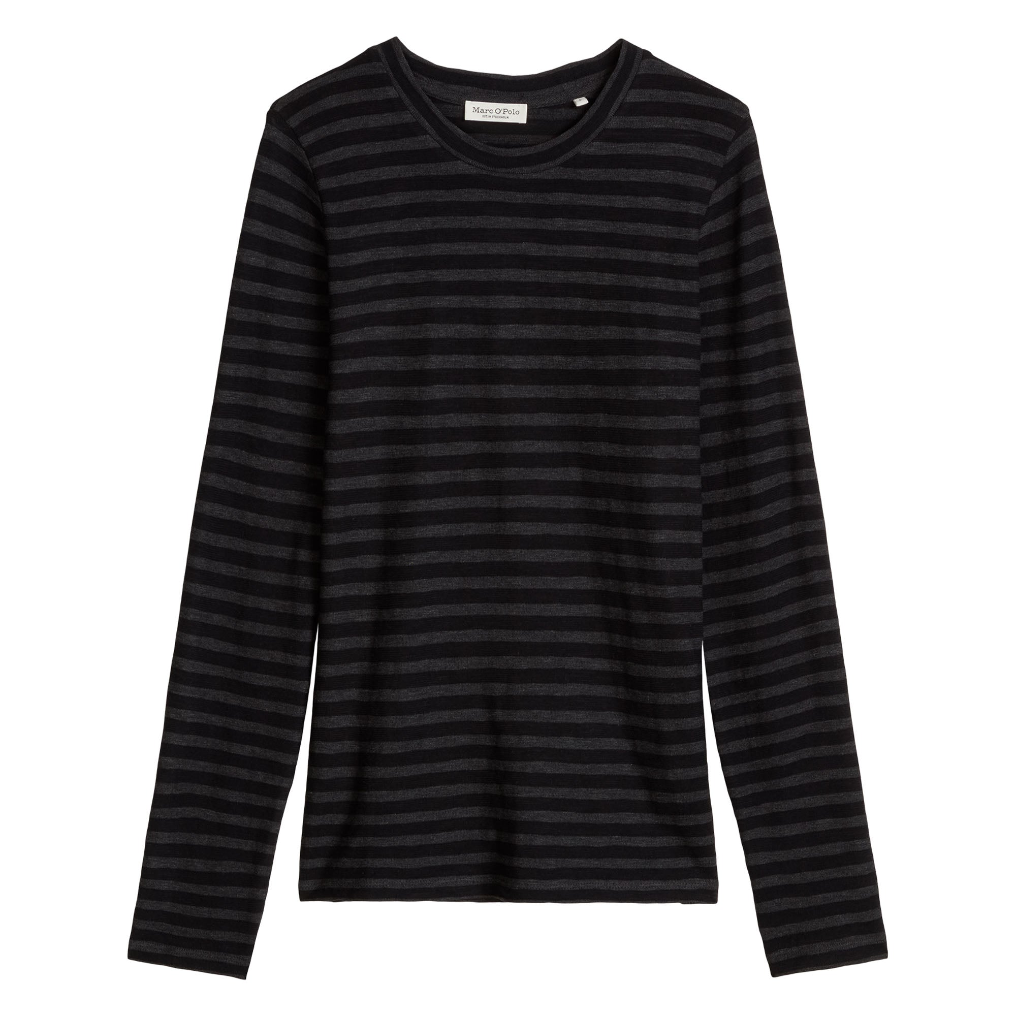 Marc O'Polo Damen Langarmshirt - Jersey T-Shirts Longsleeve, Ringelshirt, Rundhals, Baumwolle