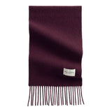 Marc O'Polo Damen Schal - Scarf, gewebter Wollschal, Twill, lange Fransen, ca. 30 x 190 cm