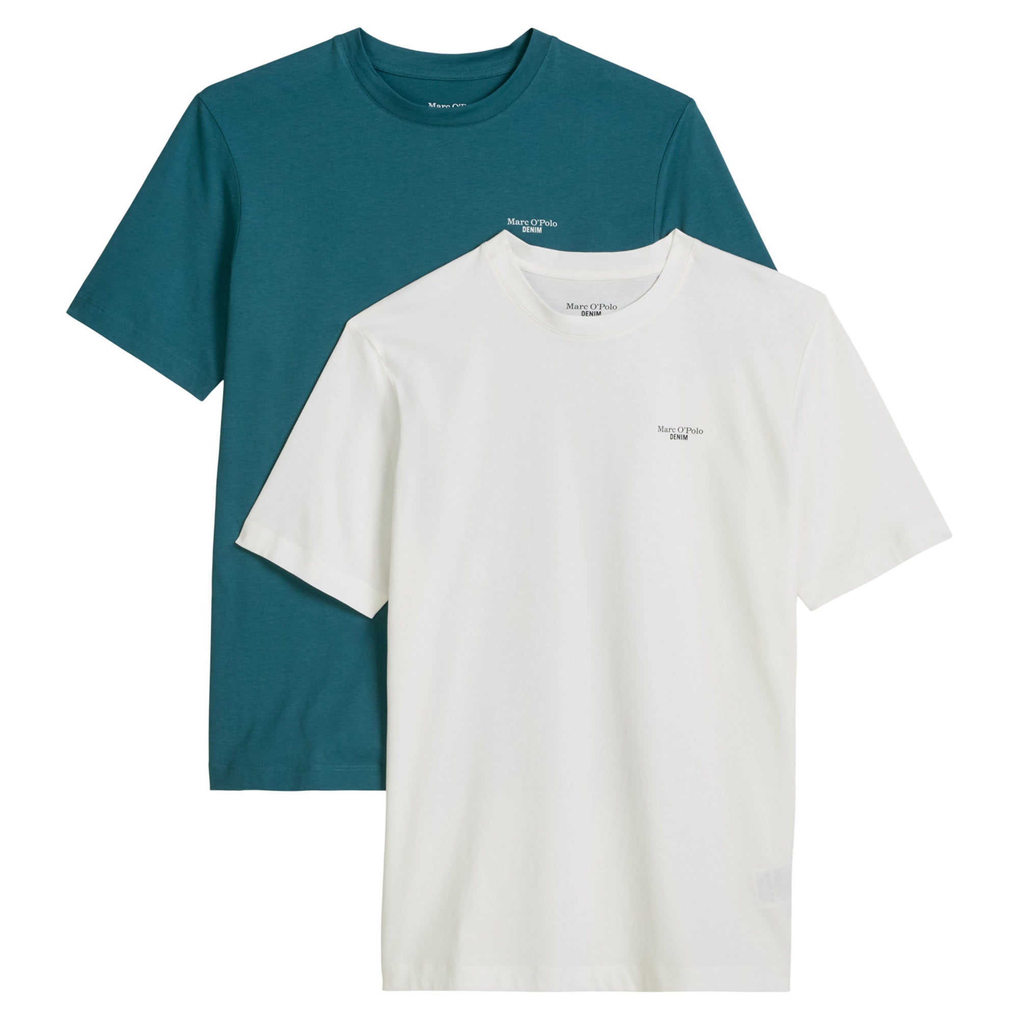 Marc O'Polo Denim Herren T-Shirts, 2er Pack - Regular Fit, Baumwolle, Logo, einfarbig