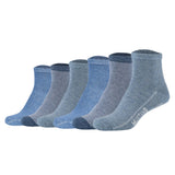Mustang Women's Quarter Socks, 6-Pack - Casual Organic Cotton Quarter, Plain