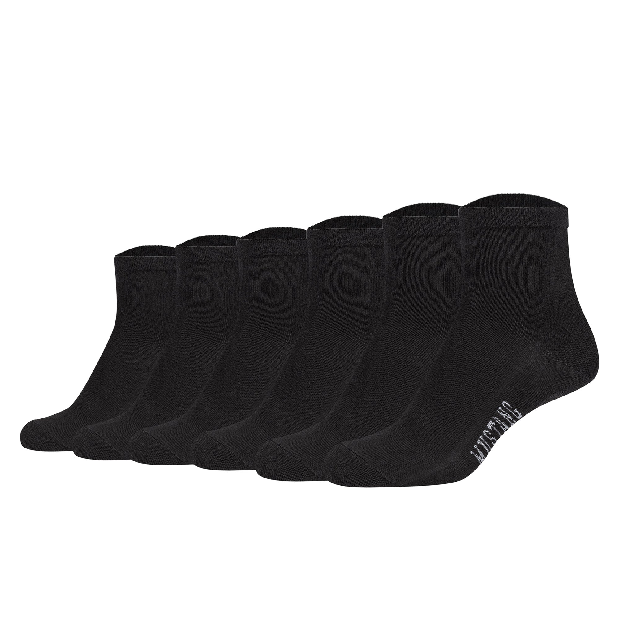 Mustang Damen Quartersocken, 6er Pack - Casual Organic Cotton Quarter, uni