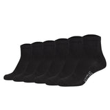 Mustang Women's Quarter Socks, 6-Pack - Casual Organic Cotton Quarter, Plain