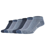 Mustang Women's Sneaker Socks, Pack of 6 - Casual Organic Cotton Sneaker, plain