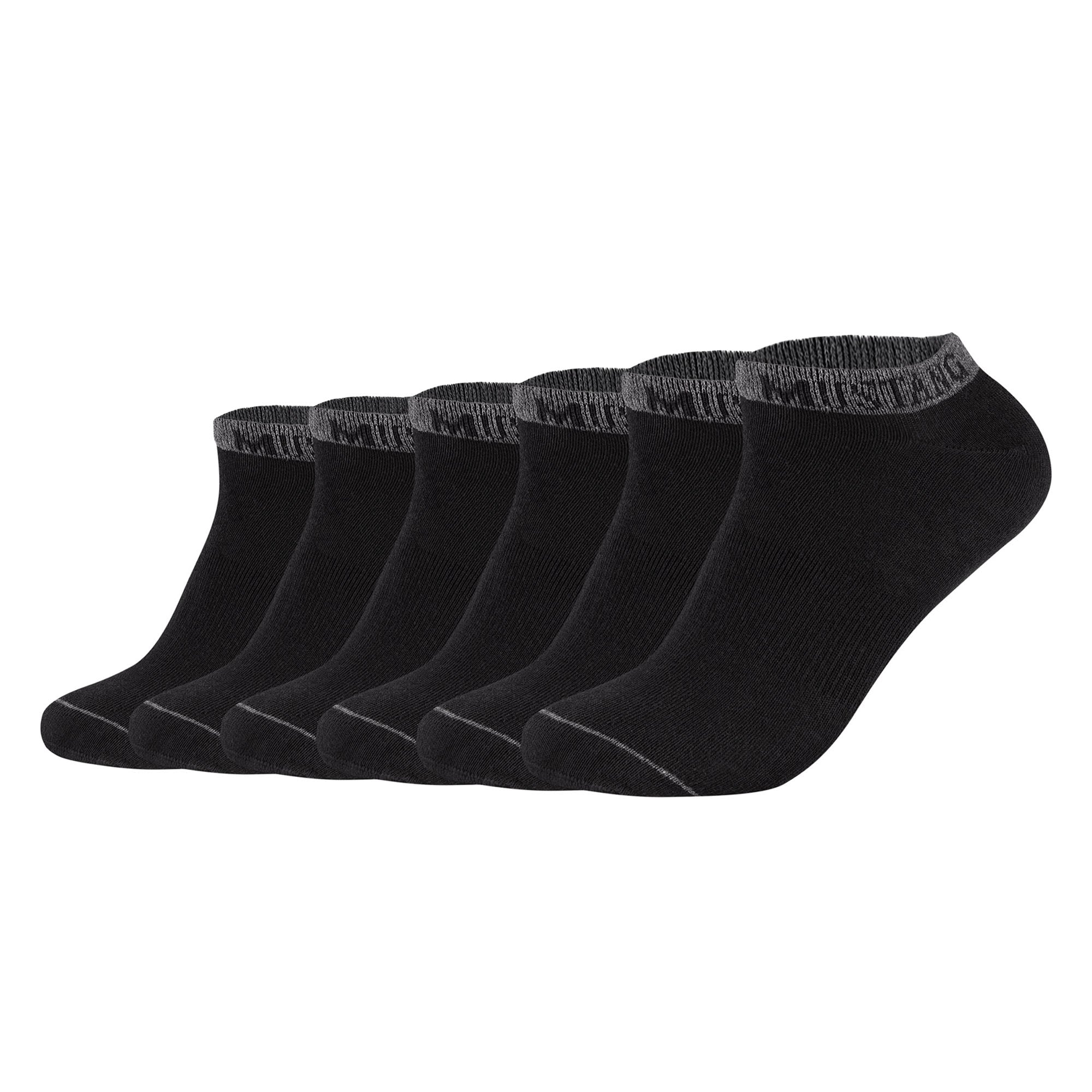 Mustang men's sneaker socks, pack of 6 – casual organic cotton sneakers, plain