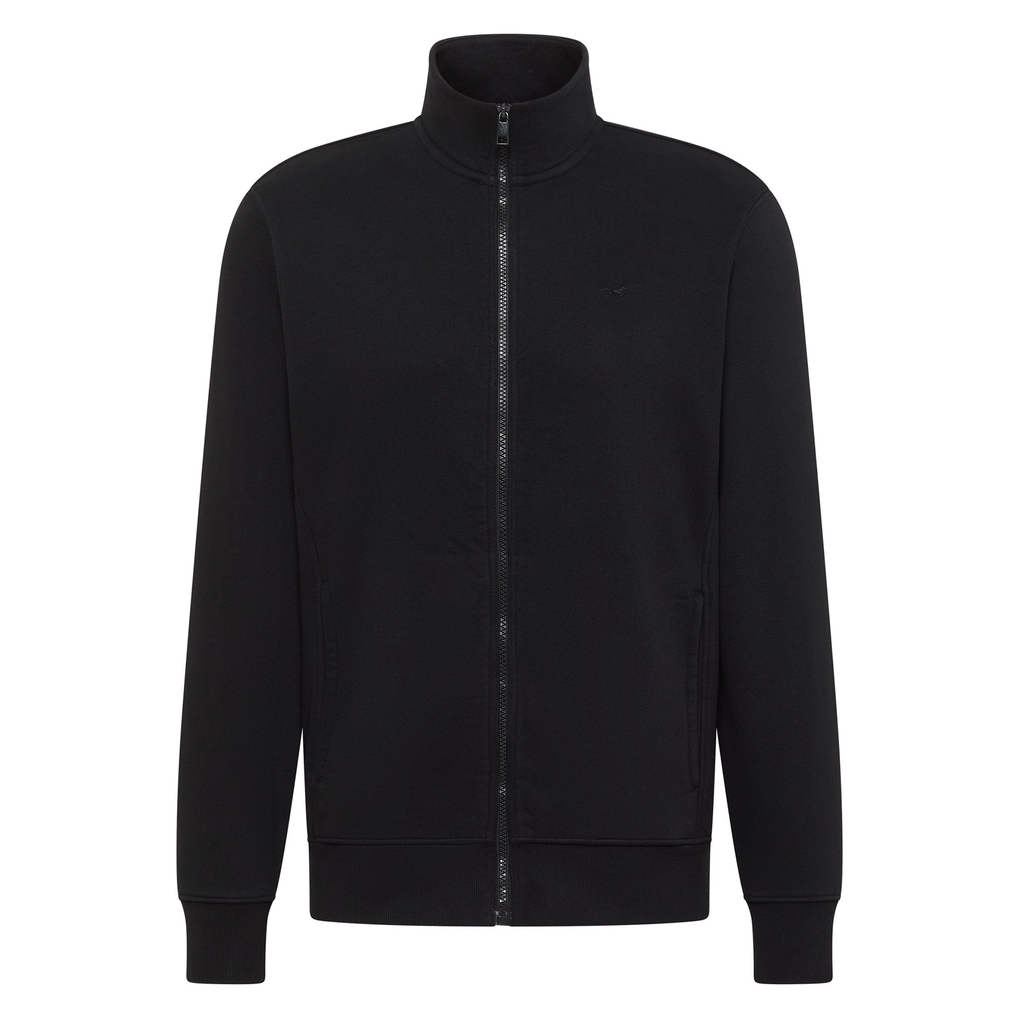 MMUSTANG Men’s Sweat Jacket - Dillon, Soft French Terry, Stand-Up Collar, Cotton