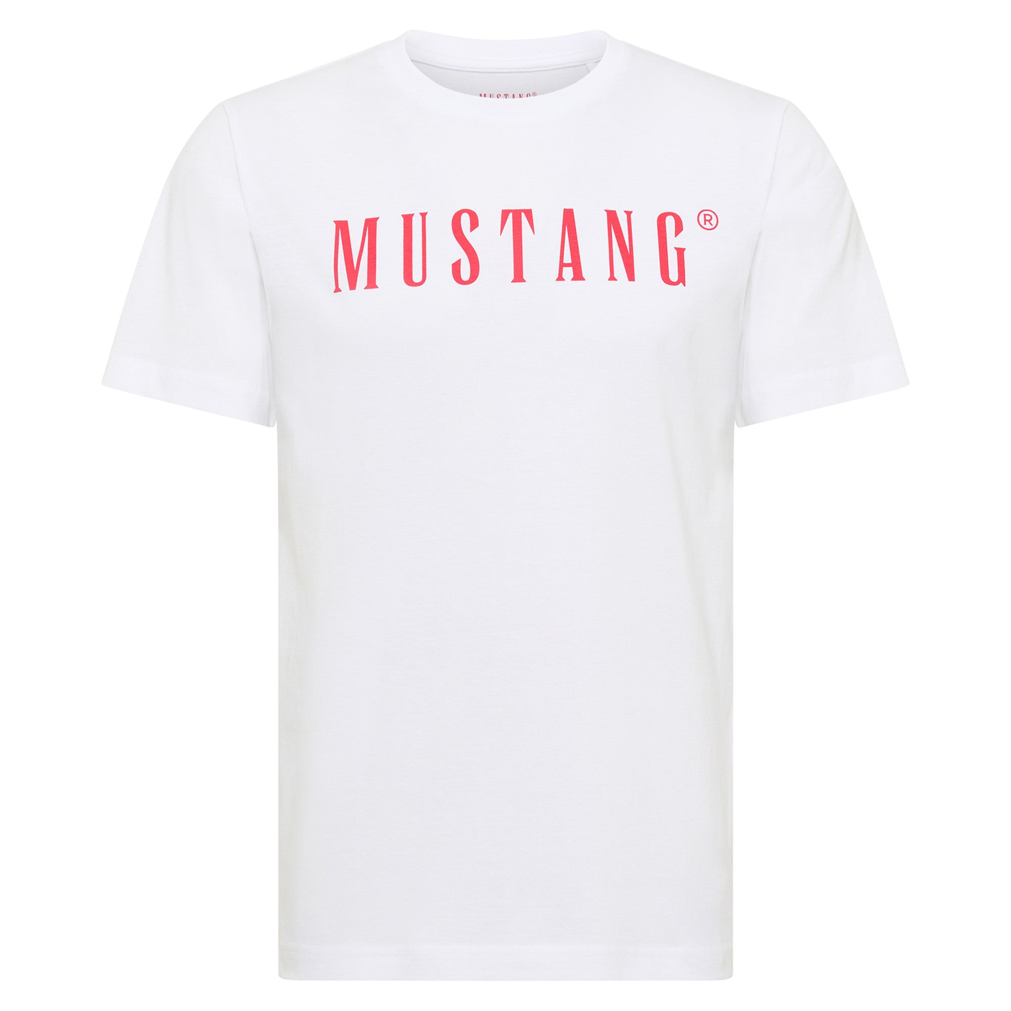 MUSTANG Herren T-Shirt - Austin, Big Logo, Bio-Baumwolle, Single Jersey