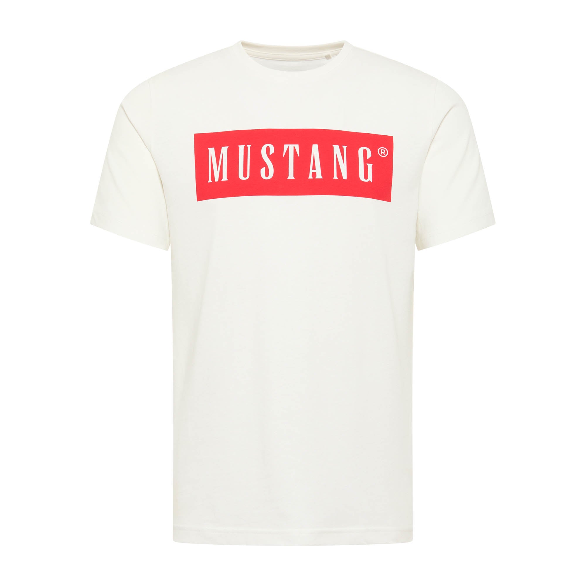 MUSTANG Herren T-Shirt - Austin, Big Logo, Bio-Baumwolle, Single Jersey