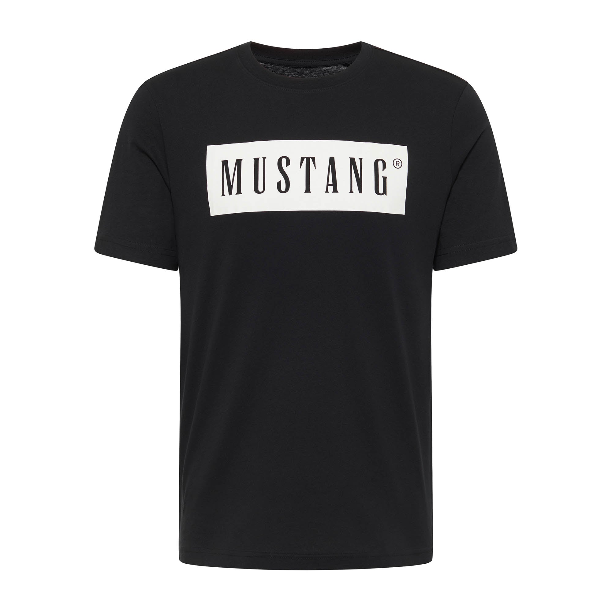 MUSTANG Herren T-Shirt - Austin, Big Logo, Bio-Baumwolle, Single Jersey