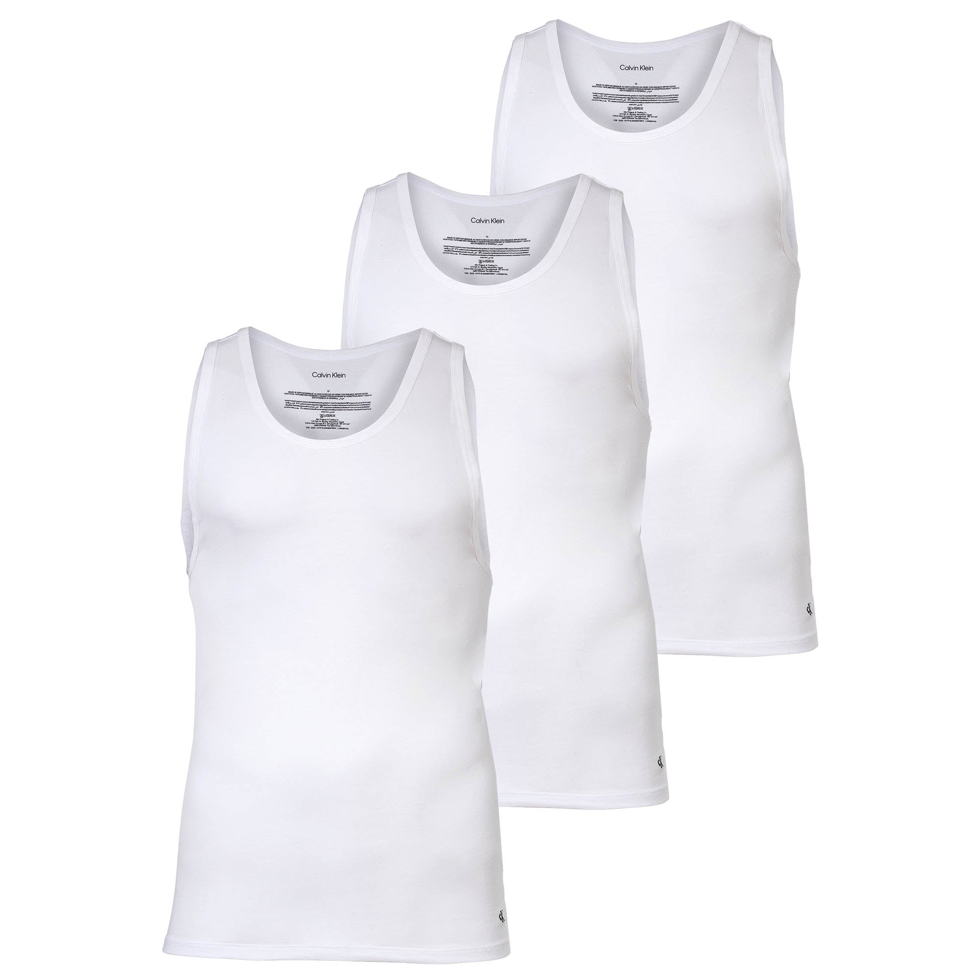 Calvin Klein Herren Unterhemden, 3er Pack - Icon Stretch, Tank Top, Baumwoll-Mix
