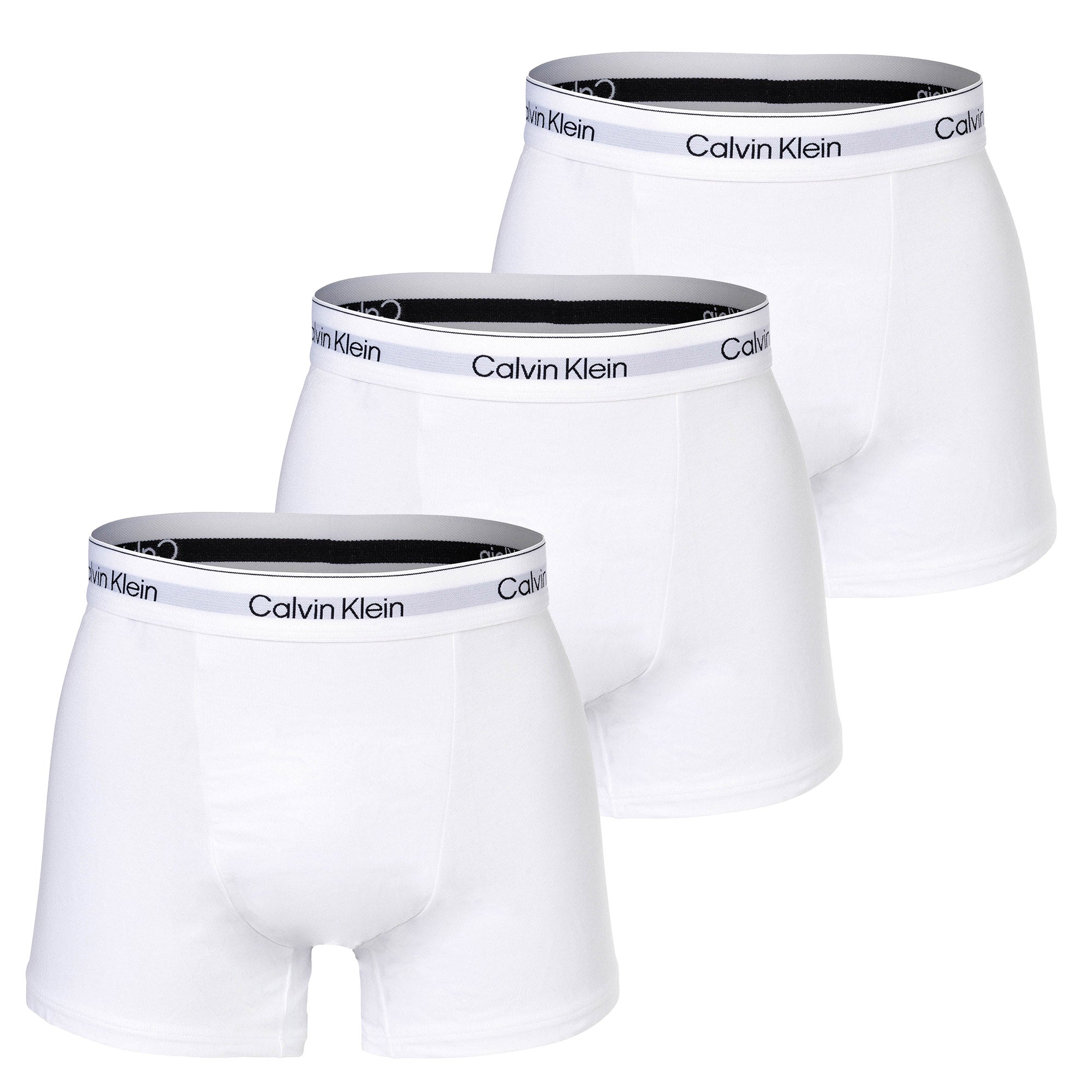 Calvin Klein Herren Boxershorts, 3er Pack - Relaxed Trunk, Icon Stretch, Logobund