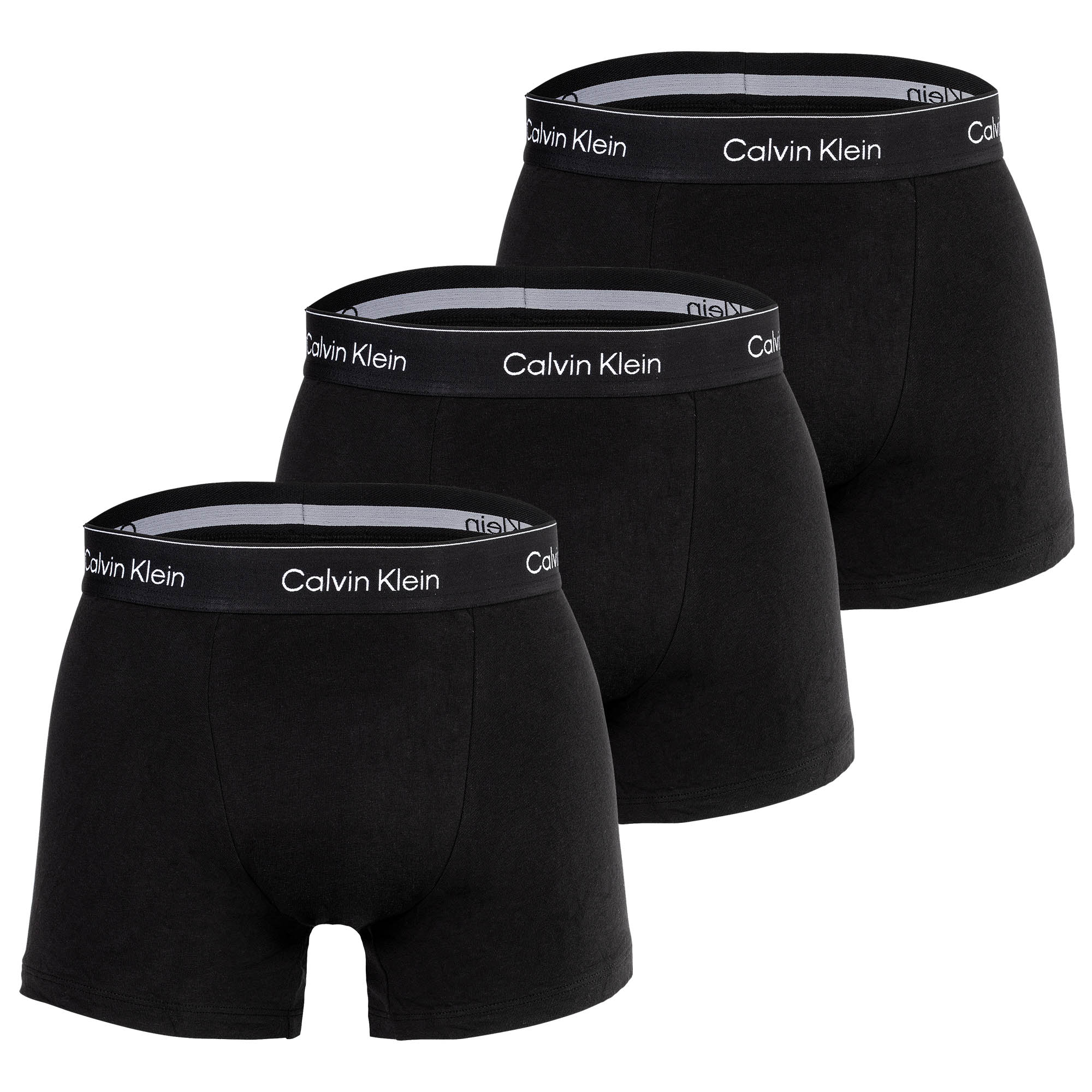 Calvin Klein Herren Boxershorts, 3er Pack - Relaxed Trunk, Icon Stretch, Logobund