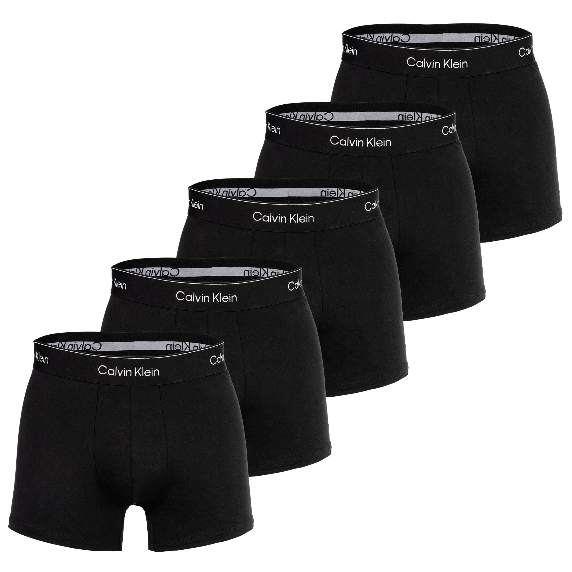 Calvin Klein Herren Boxershorts, 5er Pack - Trunks, Icon Stretch, Logobund