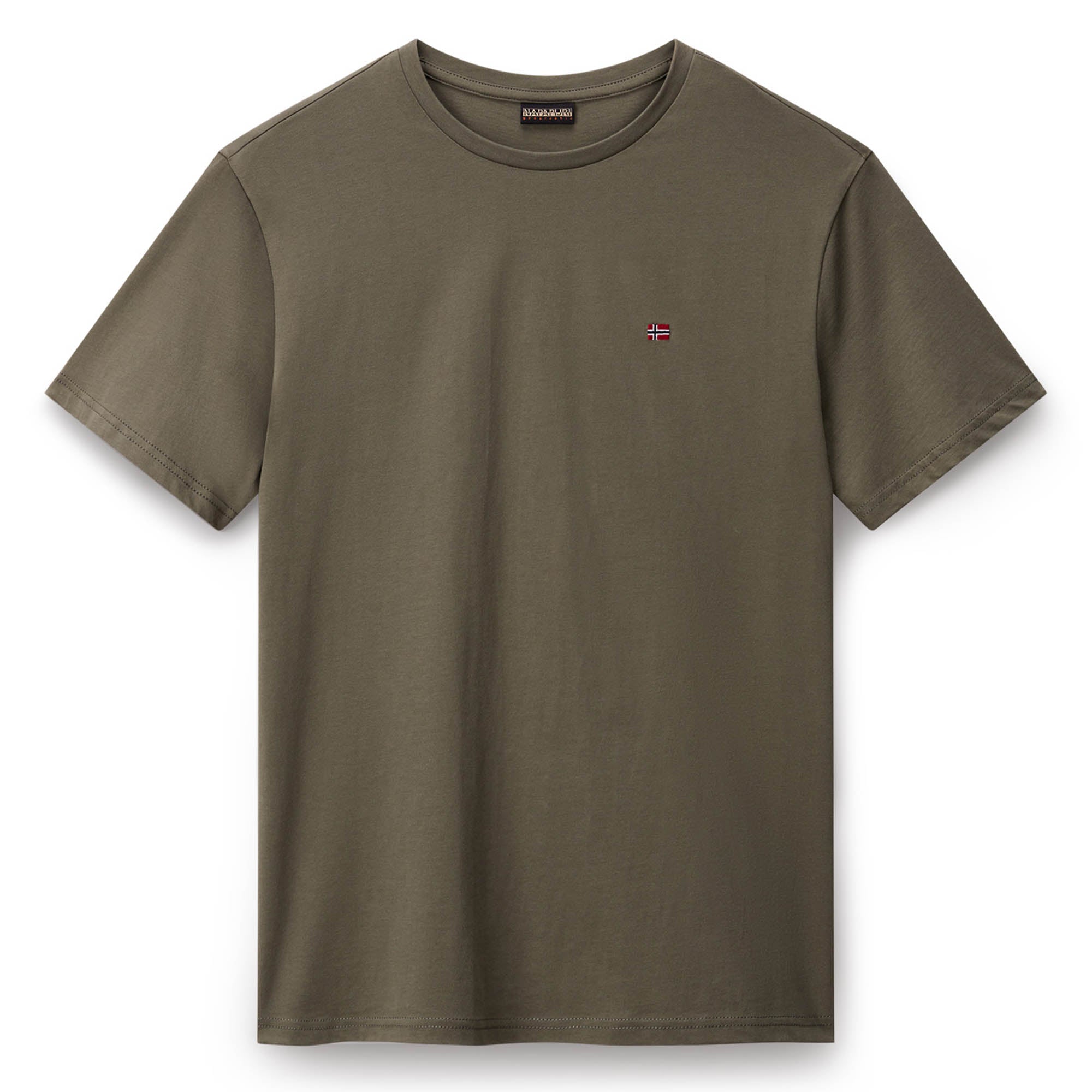 NAPAPIJRI Herren T-Shirt - SALIS, Small Flag, Rundhals, Regular Fit, Baumwolle, einfarbig
