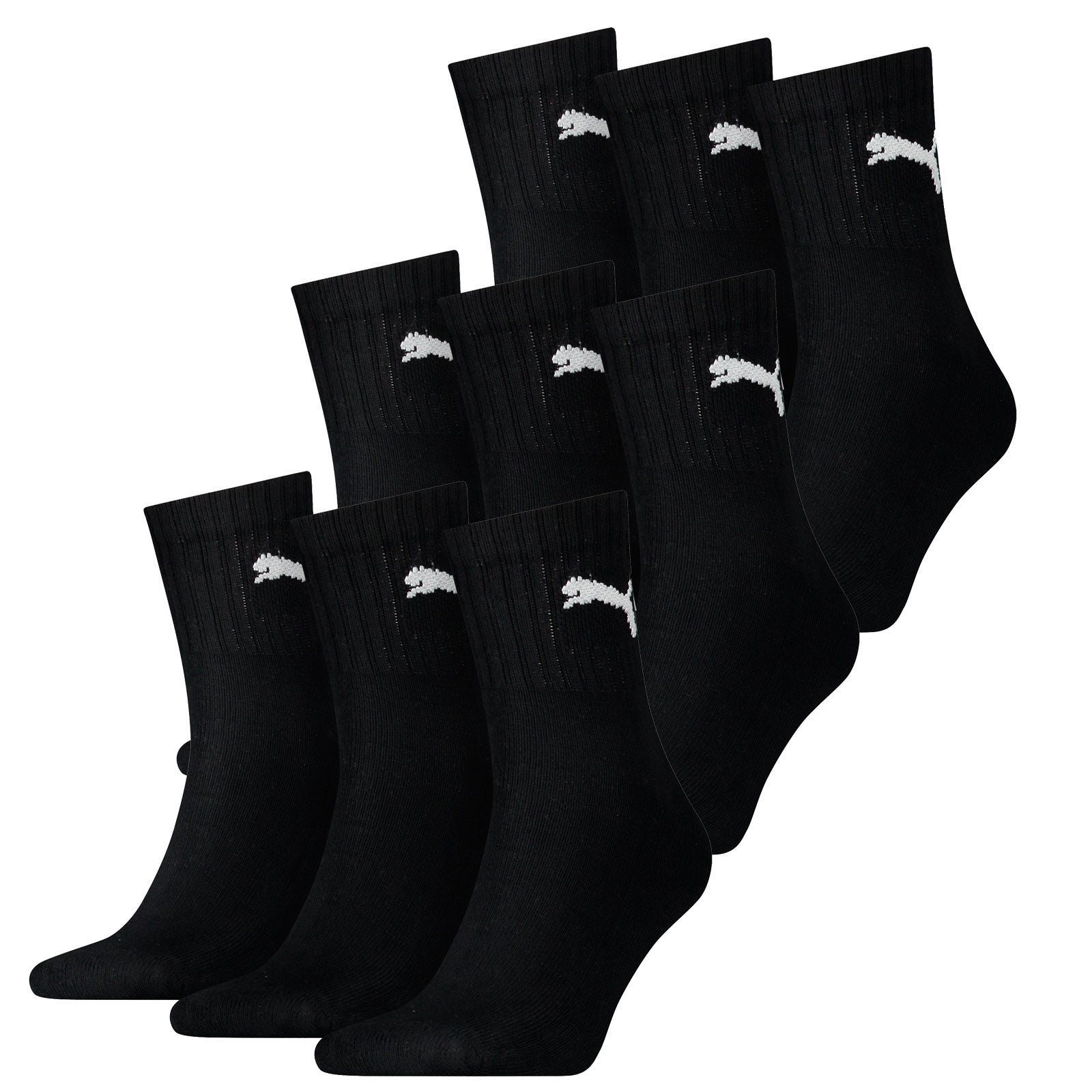 Puma Short Crew Socks 9 Pack, Unisex Sport Socks
