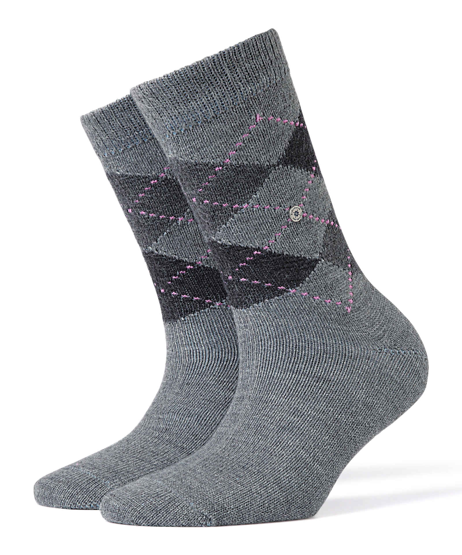 Burlington Damen Socken WHITBY - Kurzstrumpf, Rautenmuster, Onesize, 36-41