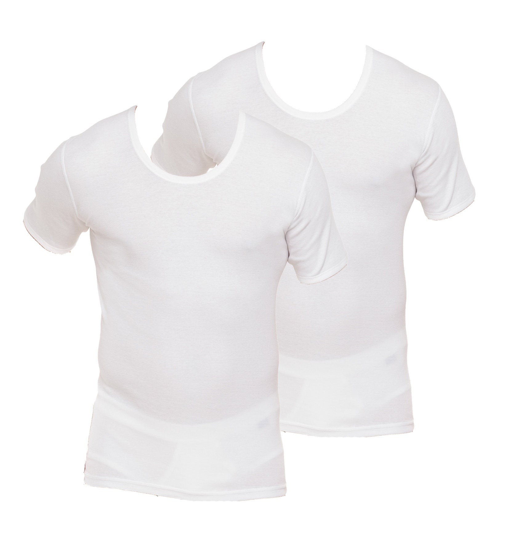 2 Schiesser Herren Unterhemden 1/2 Arm Baumwolle Feinripp M-XXXL - Weiß