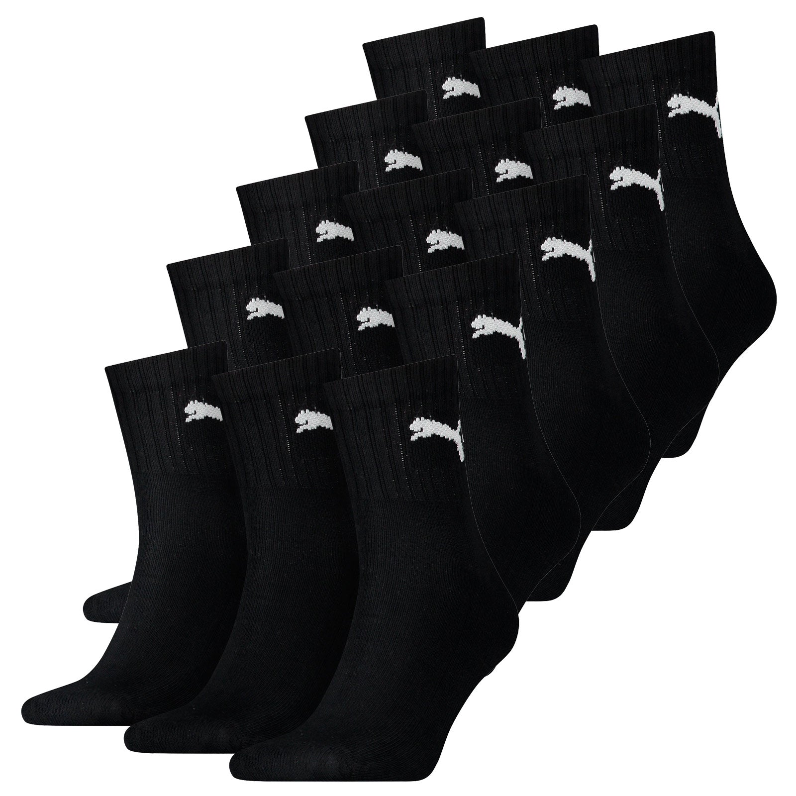 Puma Short Crew Socks 15 Pack, Unisex Sport Socks