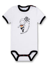 Sanetta Baby Body Short sleeve romper with print ""Weltmeister" - White