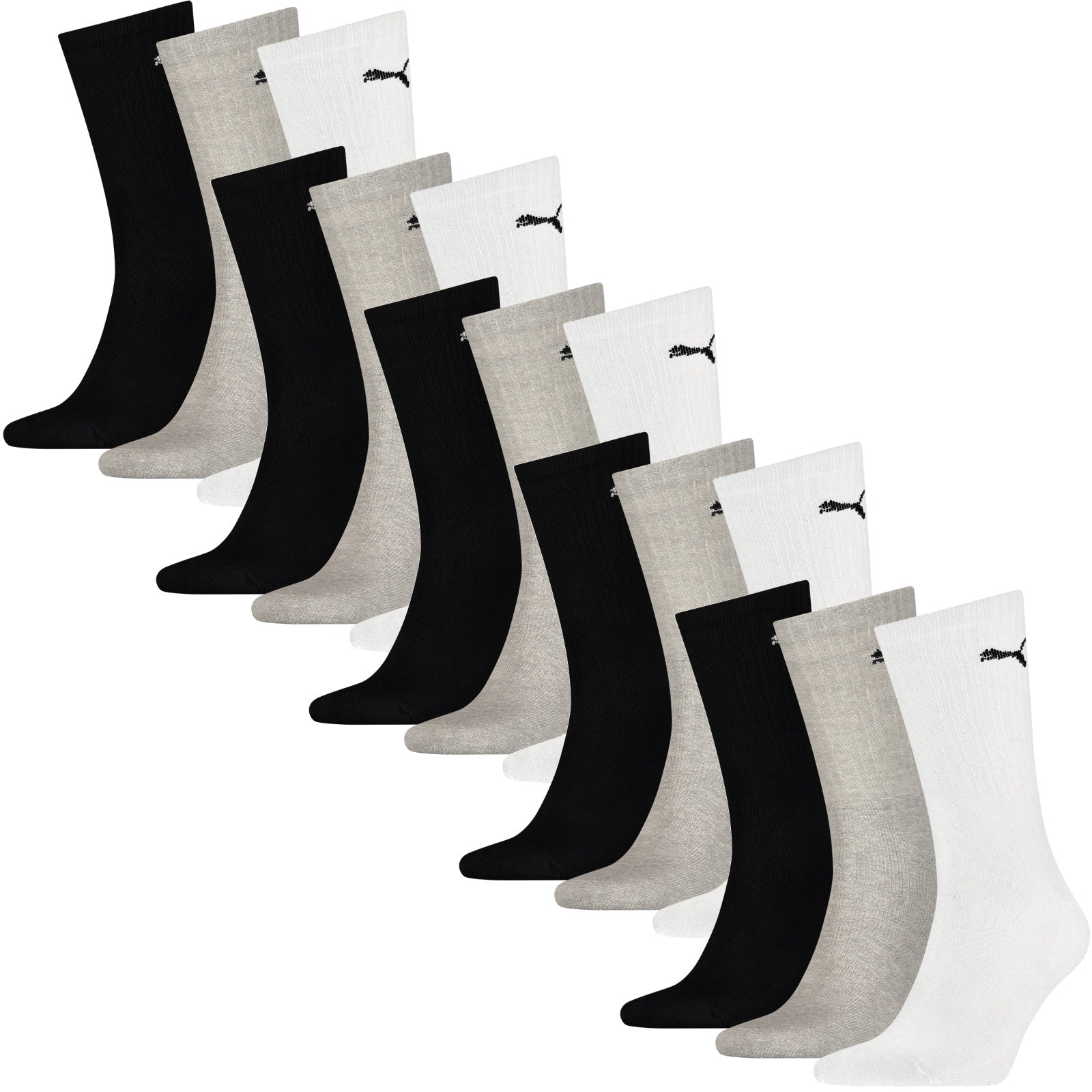 PUMA Unisex Socken, Sportsocken 15 PAAR, Frotteesohle, Regular Crew, Farbwahl