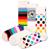 Happy Socks 3er Pack Unisex Socken - Geschenkbox, gemischte Farben