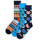 Happy Socks 3er Pack Unisex Socken - Geschenkbox, gemischte Farben