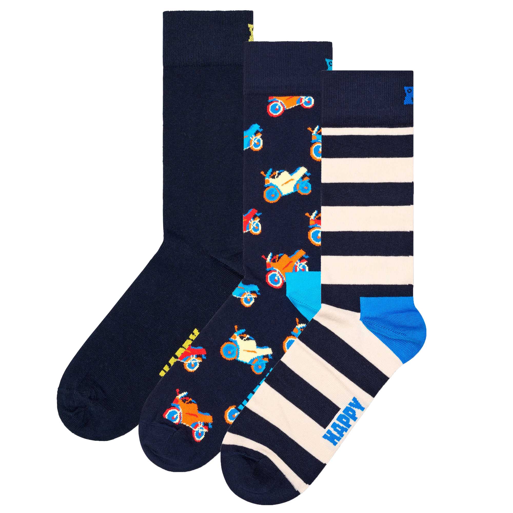 Happy Socks 3er Pack Unisex Socken - Geschenkbox, gemischte Farben