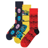Happy Socks Unisex Socks, 3-pack - Marvel Avengers, motif socks, cotton blend, gift box