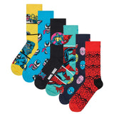 Happy Socks Unisex Socks, 6-pack - Marvel Avengers, motif socks, cotton blend, gift box