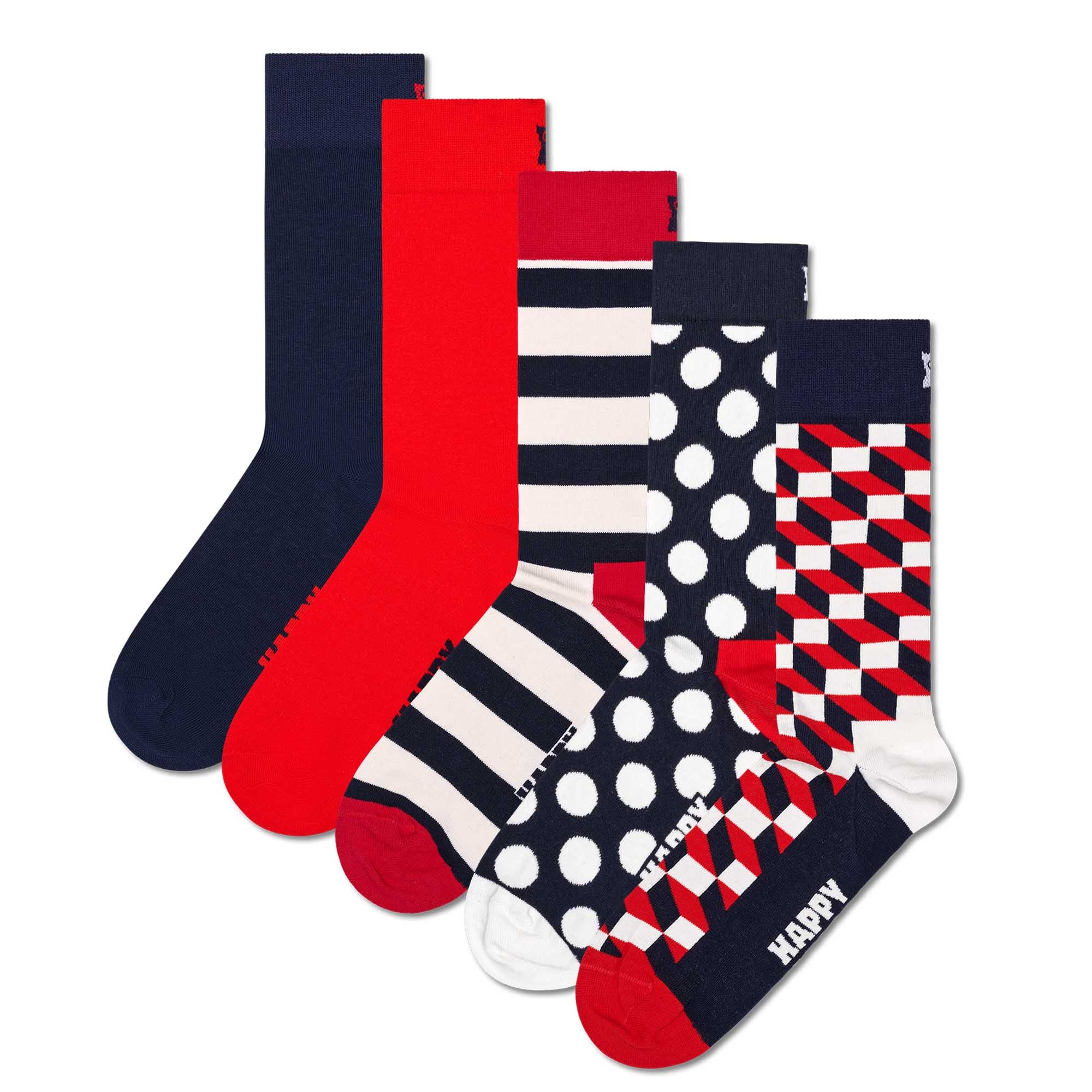 Happy Socks Unisex Socken, 5er Pack - Motivsocken, Kurzsocken, Baumwolle