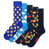 Happy Socks Unisex Socks, 5-pack – Patterned socks, short socks, cotton