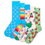 Happy Socks Unisex Socks, 5-pack – Patterned socks, short socks, cotton