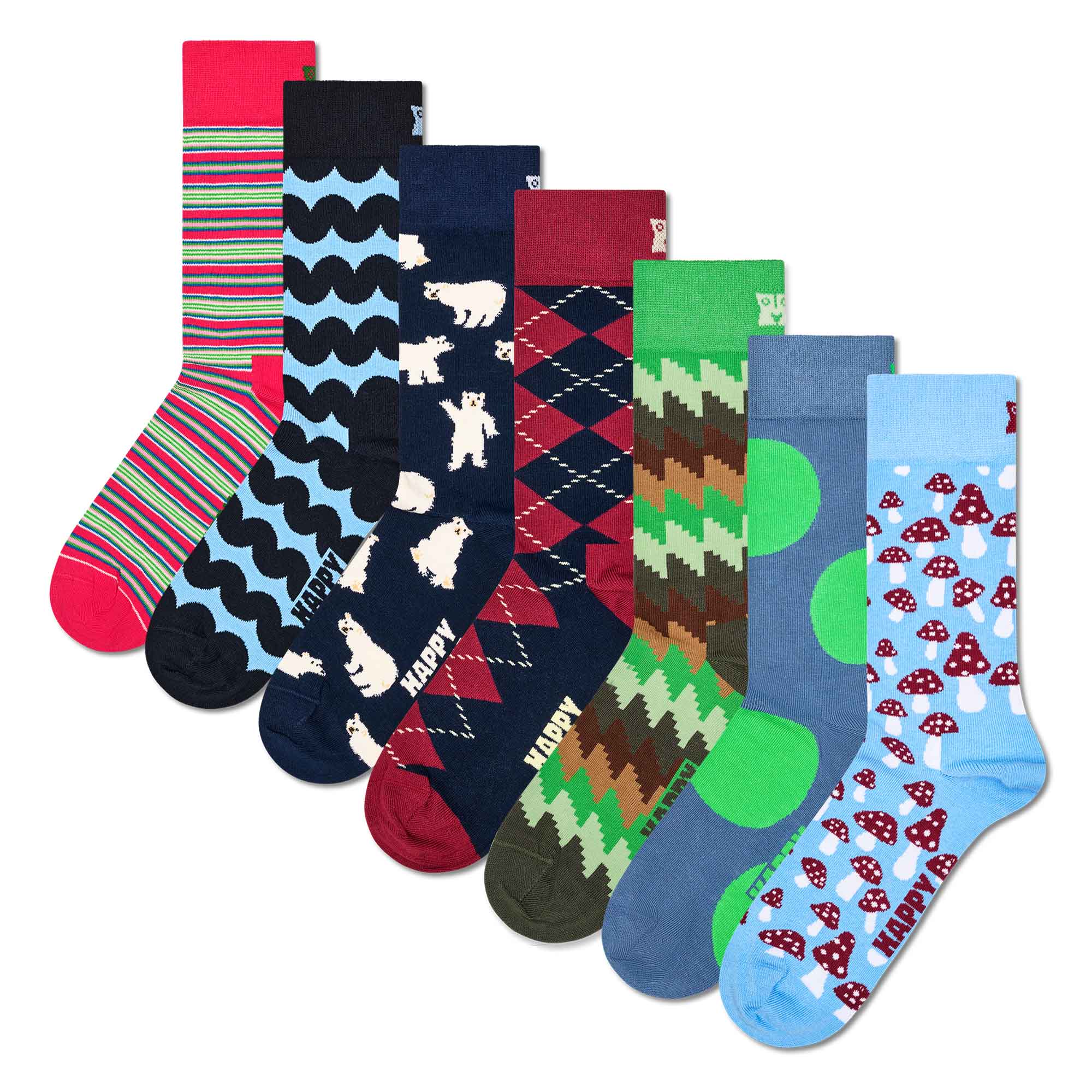 Happy Socks 7 pack unisex socks, gift box, mixed colours