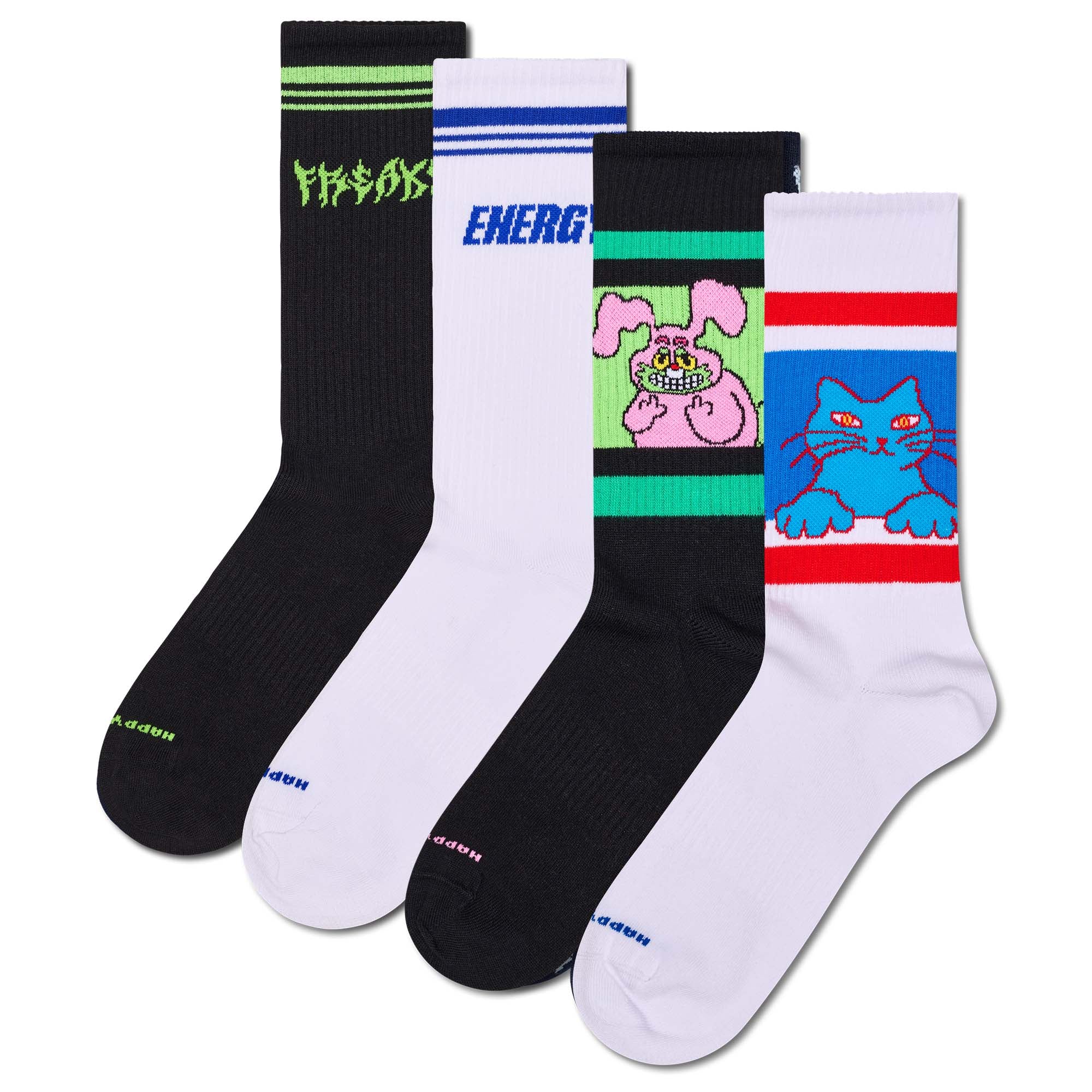 Happy Socks 4 pack unisex socks, gift box, mixed colours