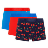 Happy Socks Herren Boxershorts, 3er Pack - Trunks, Cotton Stretch, uni/gemustert