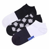 Happy Socks Unisex Sneaker-Socken, 3er Pack - Low Socks, Muster, Farbmix
