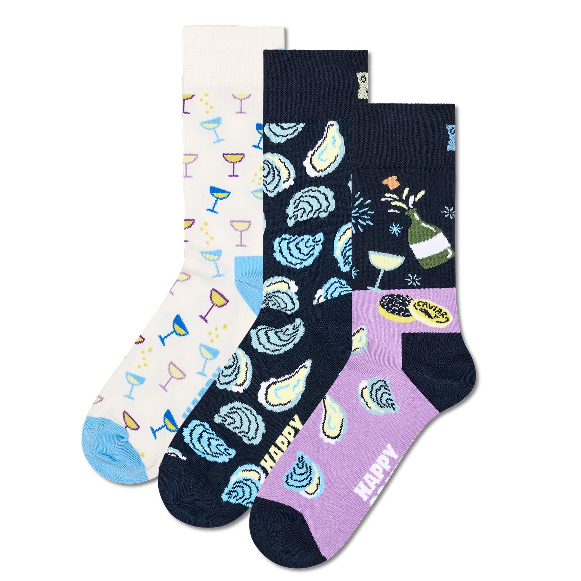 Happy Socks 3er Pack Unisex Socken - Geschenkbox, gemischte Farben