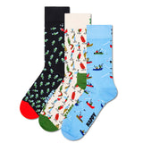 Happy Socks 3er Pack Unisex Socken - Geschenkbox, gemischte Farben