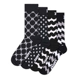 Happy Socks Unisex Socks, Pack of 4 – Graphic Socks, Gift Box, Stripes, Cotton Blend