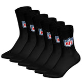 NFL Unisex Socks, 6-pack – NFL Shield Crew Socks, Logo, Cotton Blend