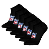 NFL Unisex Sneaker-Socken, 6er Pack - NFL Shield Sneaker Socks, Logo, Baumwollmischung