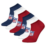 NFL Unisex Sneaker-Socken, 6er Pack - NFL Shield Sneaker Socks, Logo, Baumwollmischung
