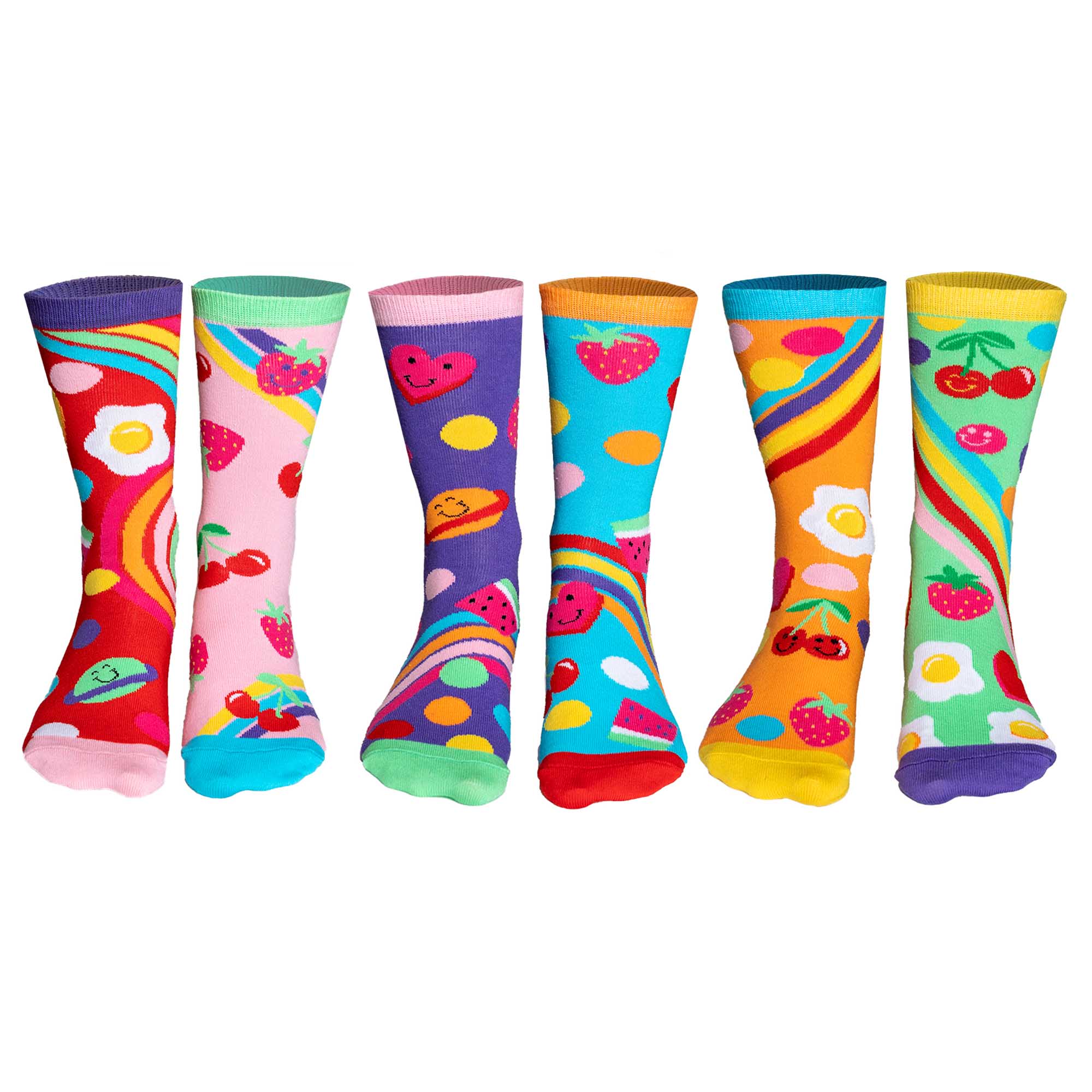 United Oddsocks Kinder Socken, 6 individuelle Socken - Geschenkbox, Motivsocken