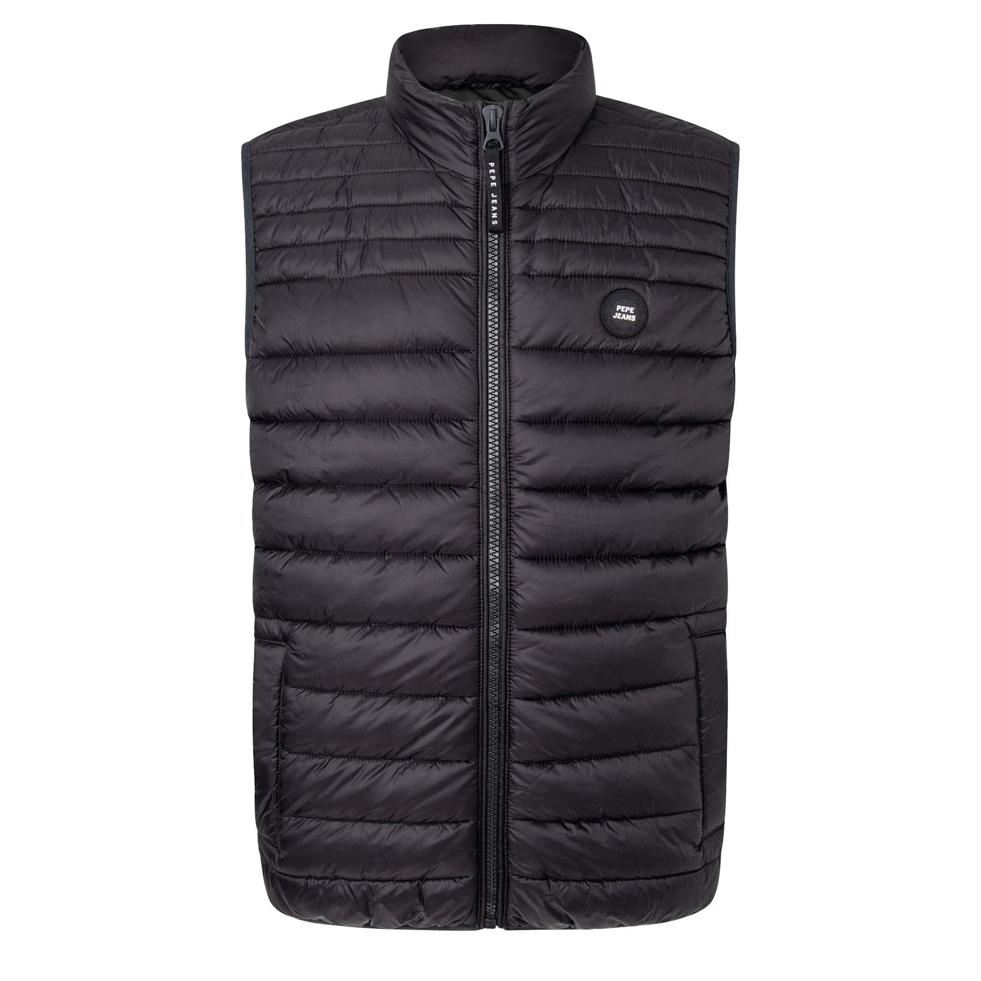 Pepe Jeans Herren Steppweste - BALLE GILLET, Nylon, Stehkragen, Taschen, einfarbig
