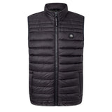 Pepe Jeans men's quilted waistcoat - BALLE GILLET, nylon, stand-up collar, pockets, solid colour