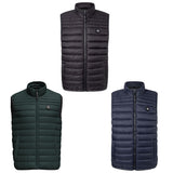 Pepe Jeans men's quilted waistcoat - BALLE GILLET, nylon, stand-up collar, pockets, solid colour