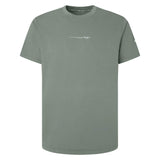 Pepe Jeans Men's T-Shirt - DAVID TEE, Round Neck, Short Sleeve, Cotton, Logo, solid color