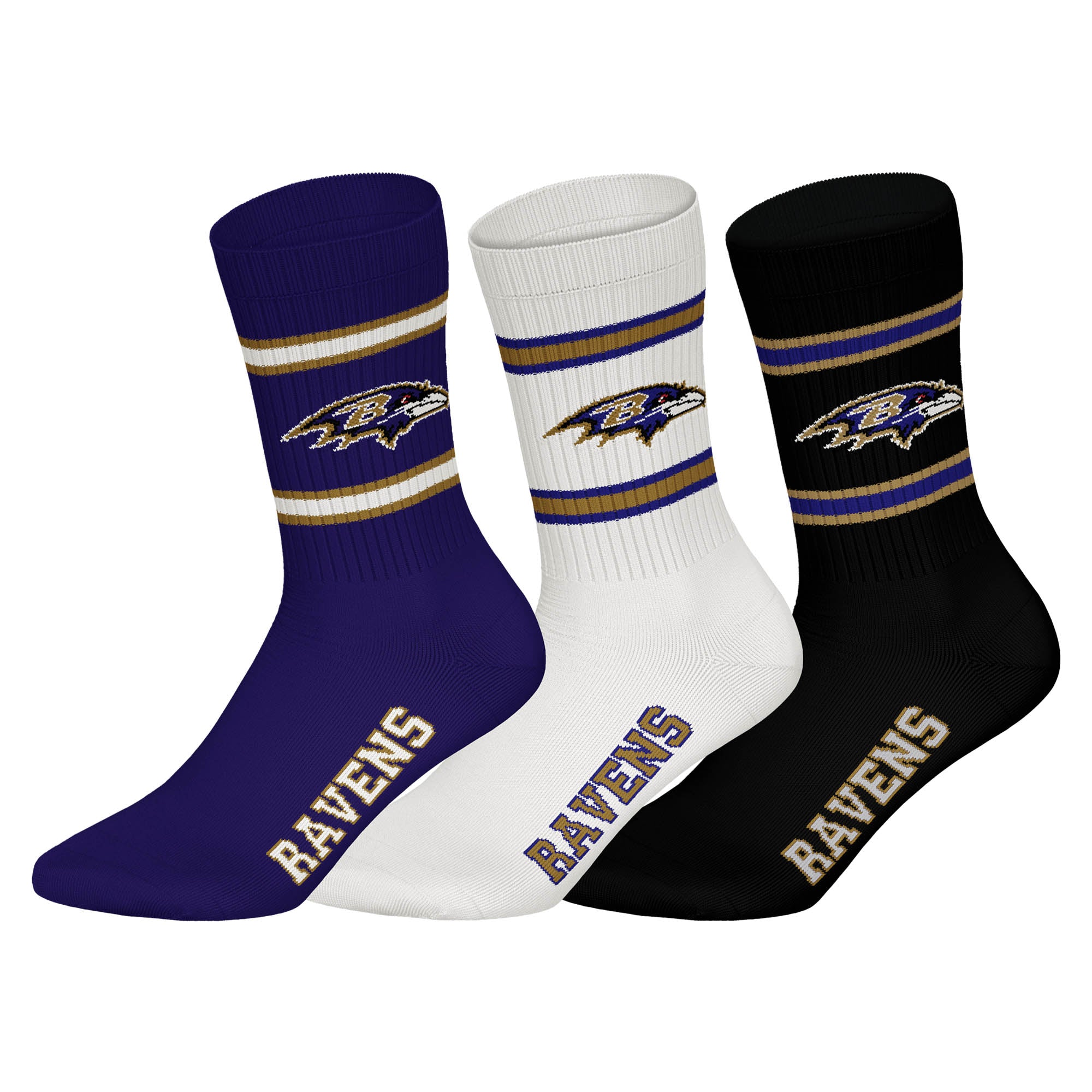 NFL Unisex Socks, 3-Pack – NFL Teams, 3Pack Crew Socks, Football, Logo, Cotton Blend
