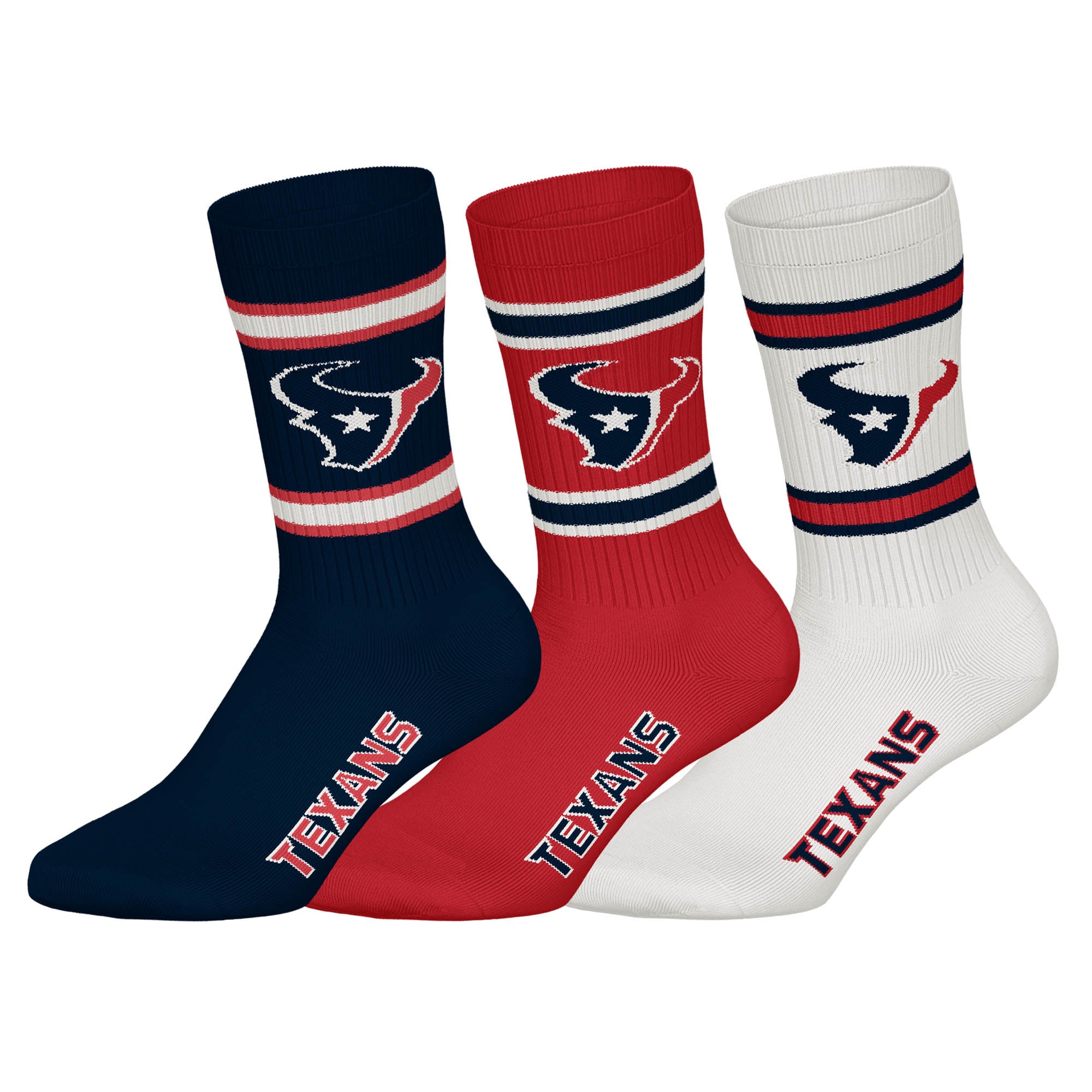 NFL Unisex Socken, 3er Pack - NFL Teams, 3Pack Crew Socks, Football, Logo, Baumwollmischung
