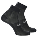 UYN Unisex Quarter Socks, 2-Pack - Essential Low Cut Socks, Logo, solid color.
